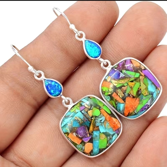 New colorful fun earrings - Picture 4 of 4